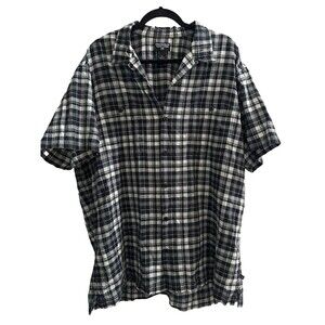 Polo Jeans Co Shirt Mens XL Black And White Flannel Button Up Ralph Lauren